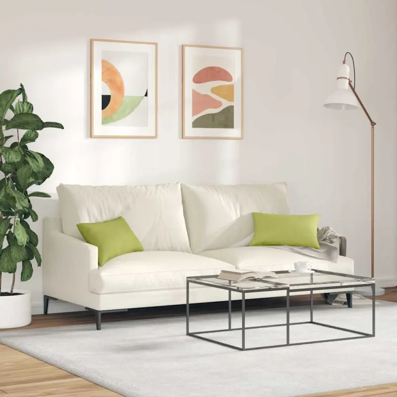 Sofa Pagalvės 2 pcs Šviesiai žalia 50 x 30 cm audinys