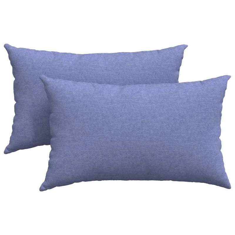 Sofa Pagalvės 2 pcs Džinsinės mėlynos 50 x 30 cm audinys