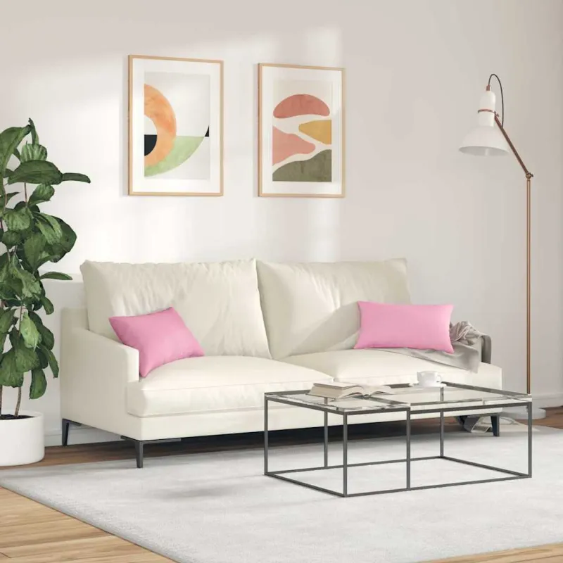 Sofa Pagalvės 2 pcs Rožinė 50 x 30 cm audinys