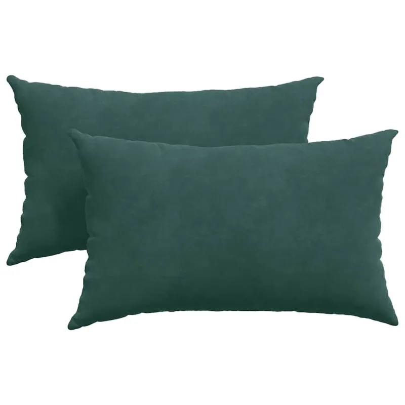 Sofa Pagalvės 2 pcs Tamsiai žalia 50 x 30 cm Kordūrinis audinys