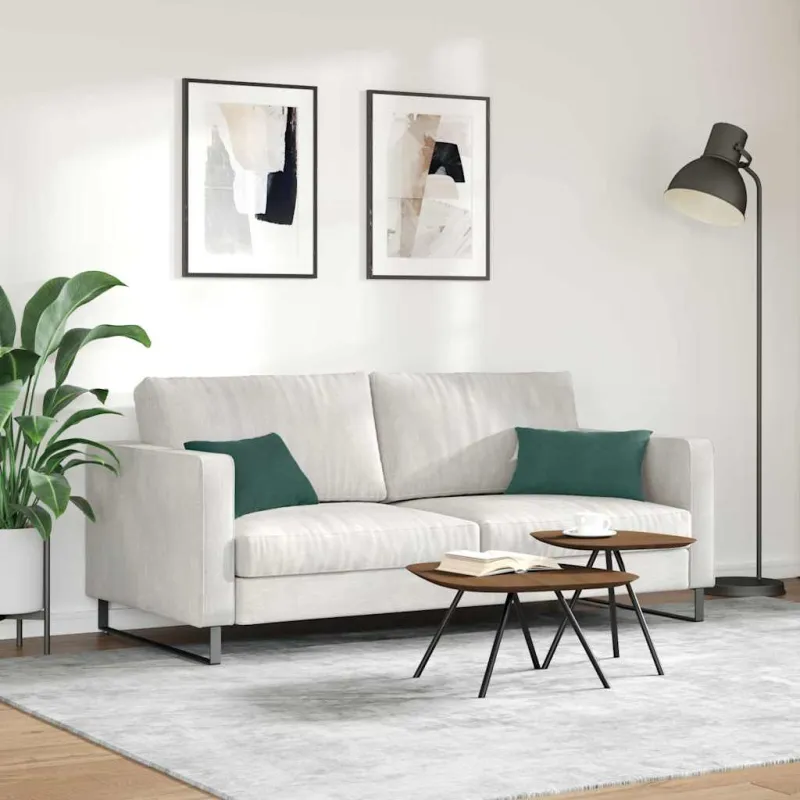 Sofa Pagalvės 2 pcs Tamsiai žalia 50 x 30 cm Kordūrinis audinys