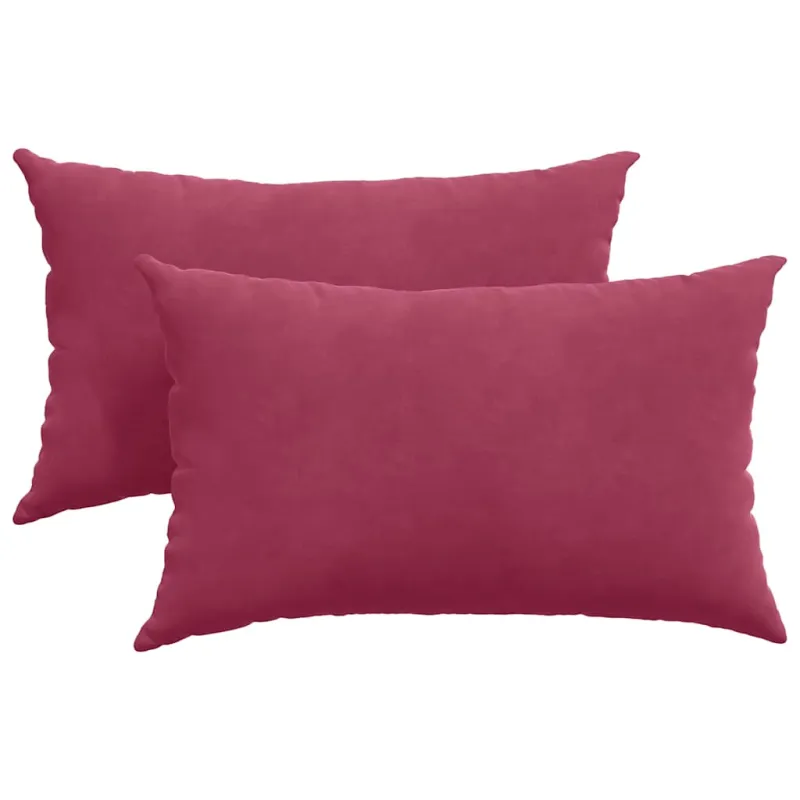 Sofa Pagalvės 2 pcs Vyno raudonumo 50 x 30 cm