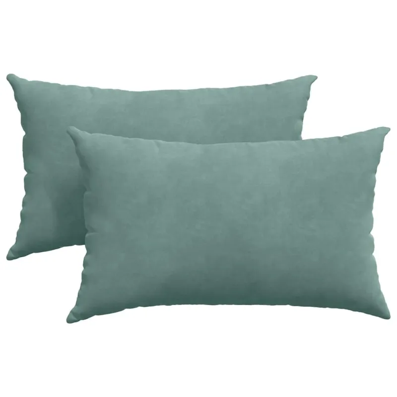 Sofa Pagalvės 2 pcs Jūrinė žalia 50 x 30 cm Kordūrinis audinys