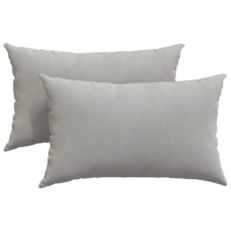 Sofa Pagalvės 2 pcs Šviesiai pilka 50 x 30 cm audinys