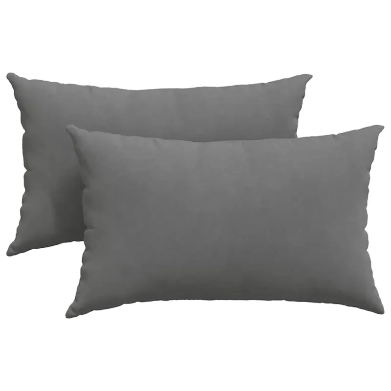 Sofa Pagalvės 2 pcs Tamsiai pilka 50 x 30 cm audinys