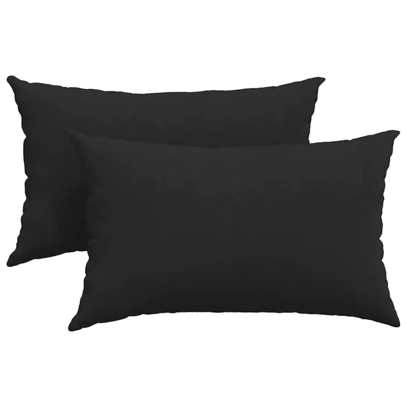 Sofa Pagalvės 2 pcs Juoda 50 x 30 cm audinys