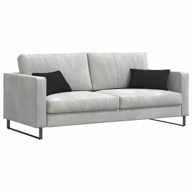Sofa Pagalvės 2 pcs Juoda 50 x 30 cm audinys