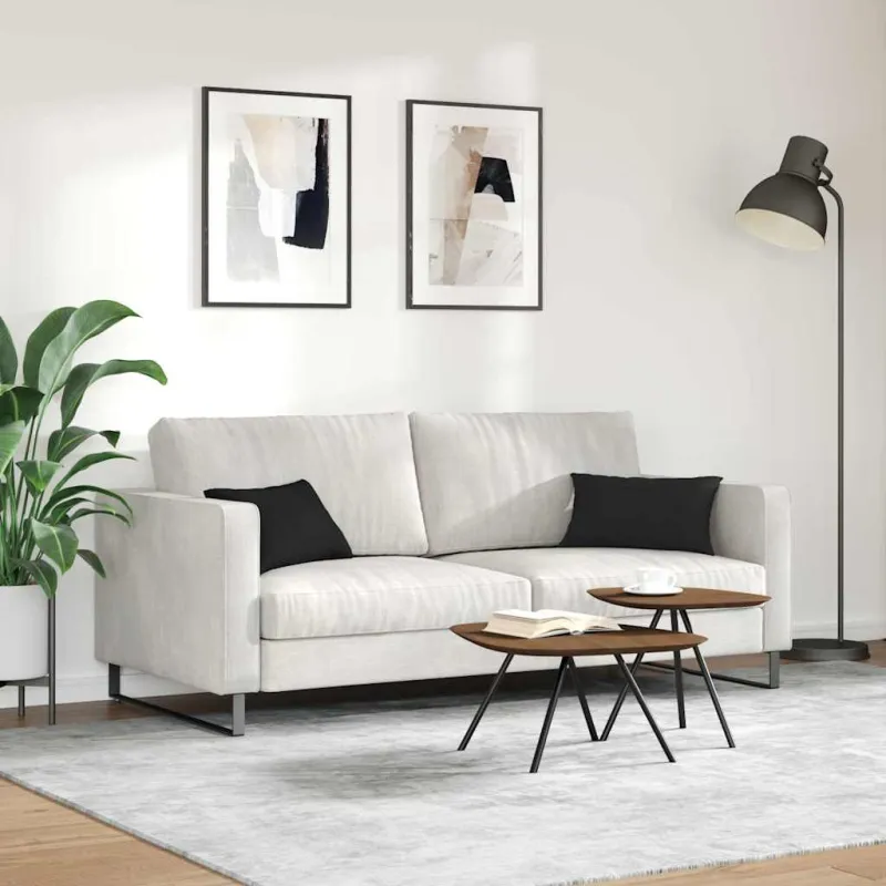 Sofa Pagalvės 2 pcs Juoda 50 x 30 cm audinys