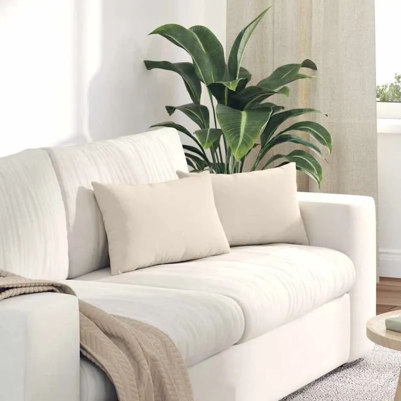 Sofa Pagalvės 2 pcs Smėlio 50 x 30 cm audinys