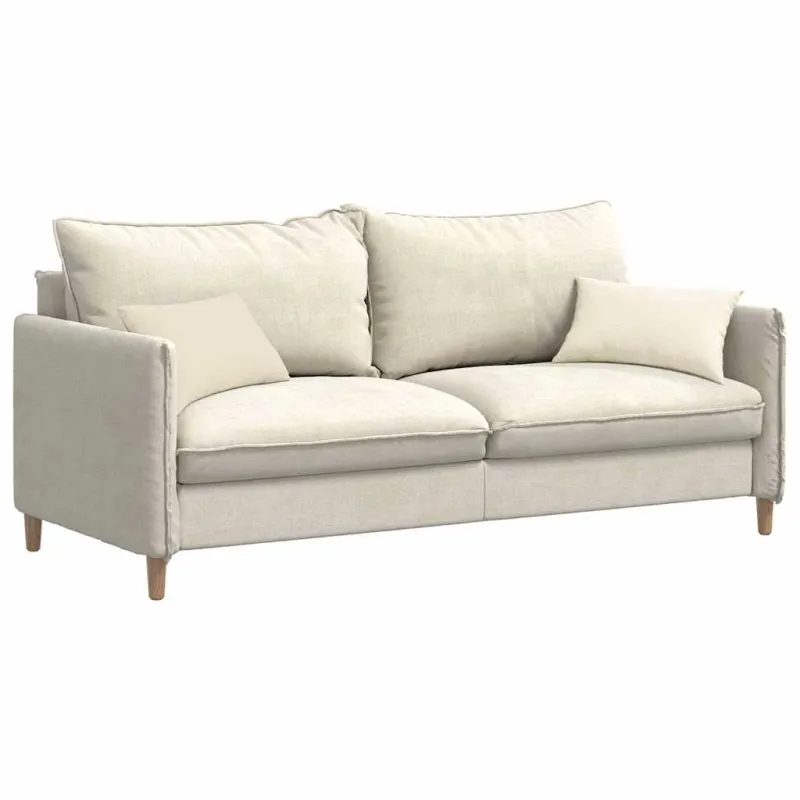 Sofa Pagalvės 2 pcs Kreminė 50 x 30 cm Kordūrinis audinys