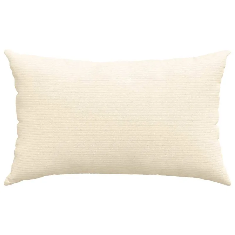Sofa Pagalvės 2 pcs Kreminė 50 x 30 cm Kordūrinis audinys