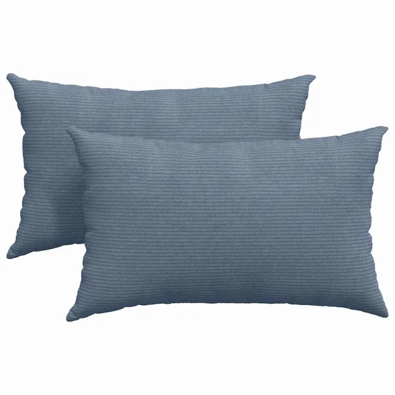 Sofa Pagalvės 2 pcs Mėlyna 50 x 30 cm Kordūrinis audinys