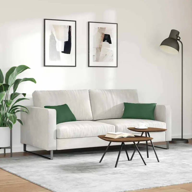 Sofa Pagalvės 2 pcs Tamsiai žalia 50 x 30 cm Kordūrinis audinys