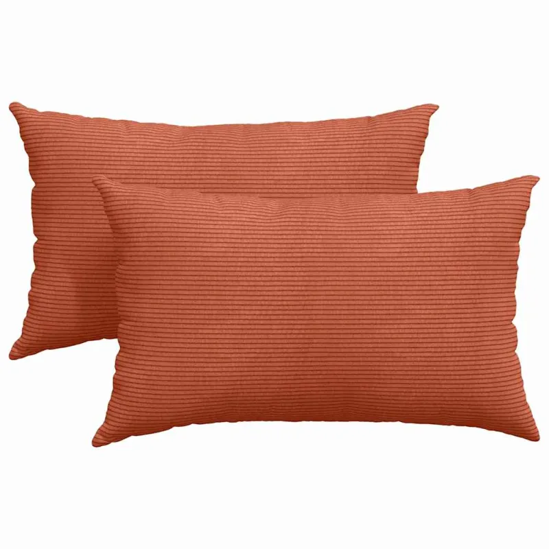 Sofa Pagalvės 2 pcs Raudona oranžinė 50 x 30 cm