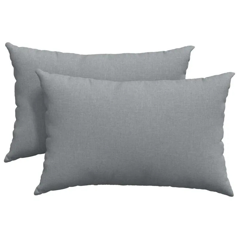 Sofa Pagalvės 2 pcs Šviesiai pilka 60 x 40 cm audinys