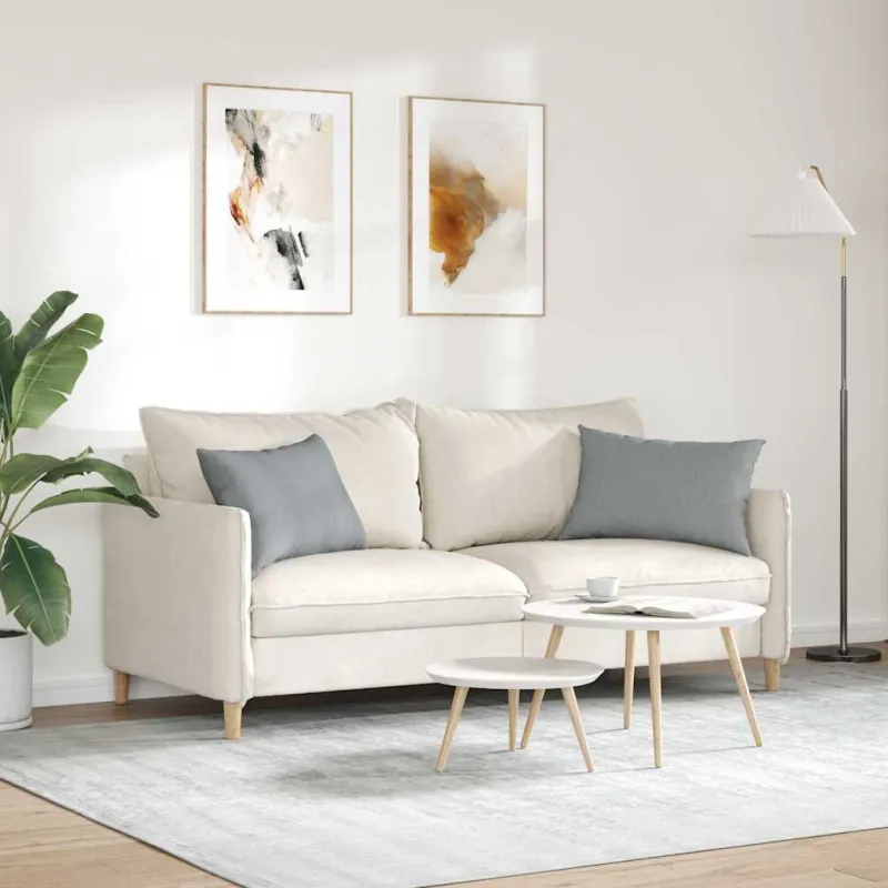 Sofa Pagalvės 2 pcs Šviesiai pilka 60 x 40 cm audinys