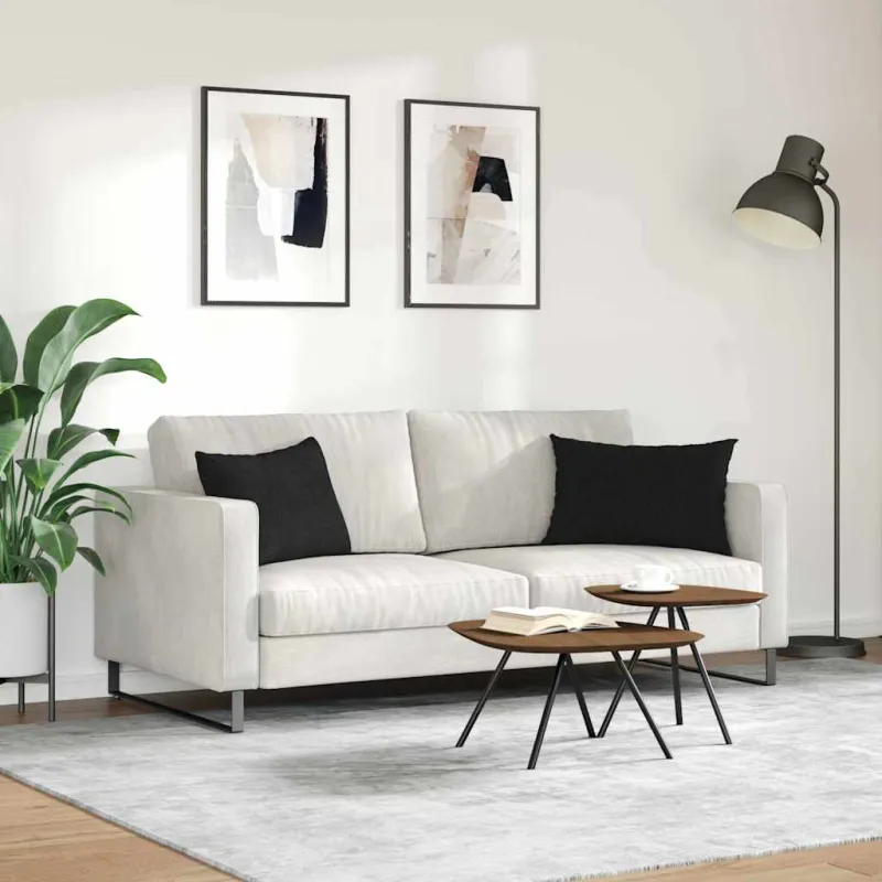 Sofa Pagalvės 2 pcs Juoda 60 x 40 cm audinys