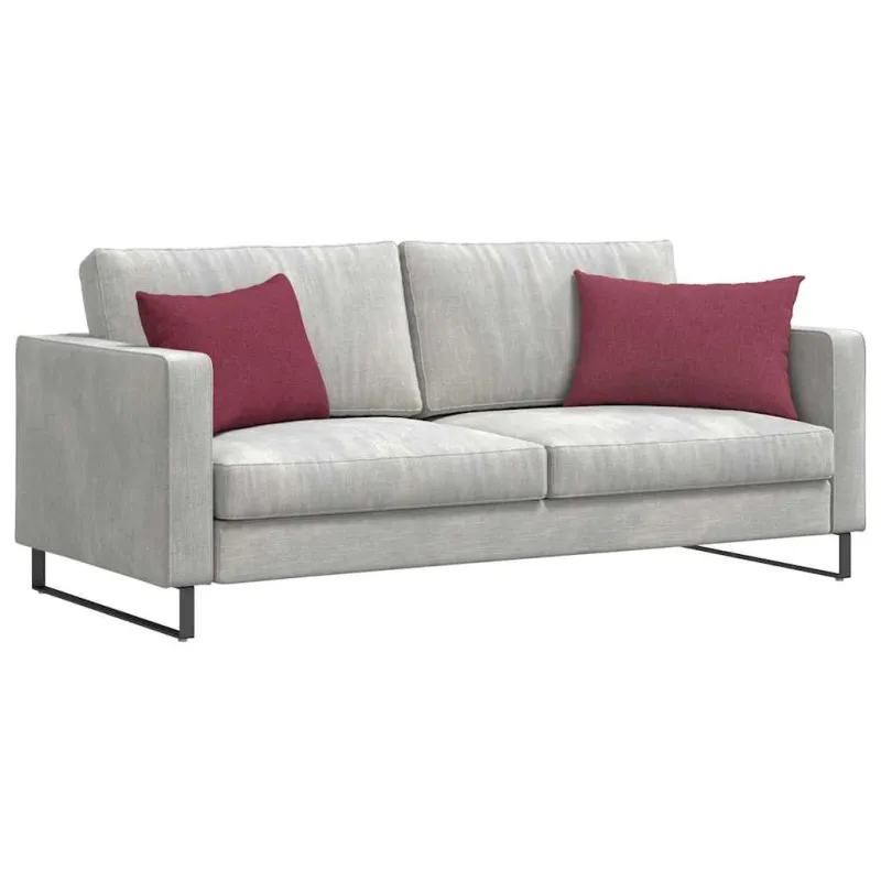 Sofa Pagalvės 2 pcs Vyno raudona 60 x 40 cm audinys