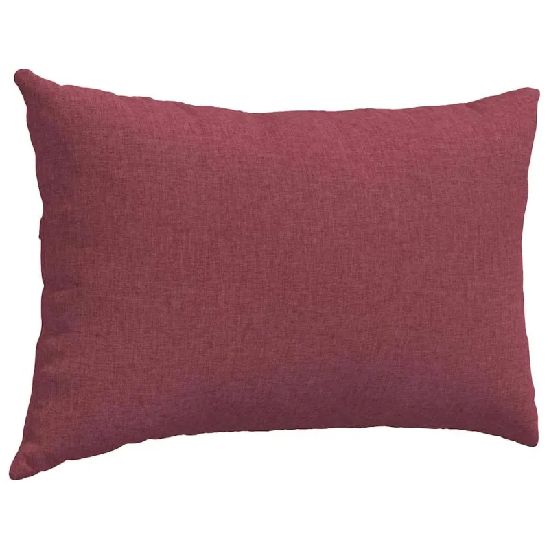 Sofa Pagalvės 2 pcs Vyno raudona 60 x 40 cm audinys