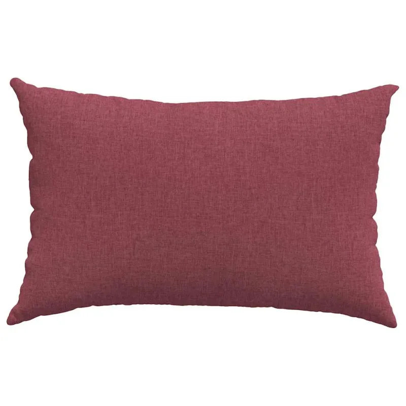 Sofa Pagalvės 2 pcs Vyno raudona 60 x 40 cm audinys
