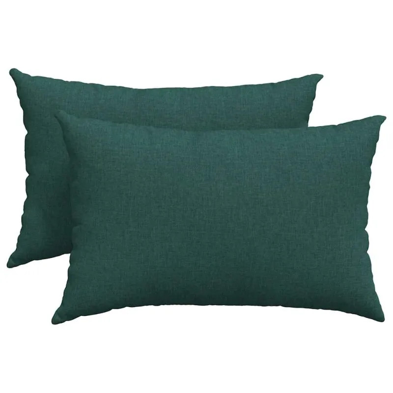 Sofa Pagalvės 2 pcs Tamsiai žalia 60 x 40 cm audinys