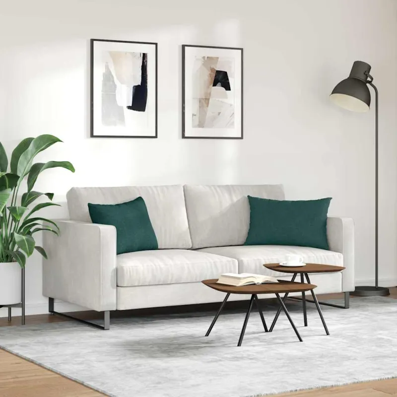 Sofa Pagalvės 2 pcs Tamsiai žalia 60 x 40 cm audinys
