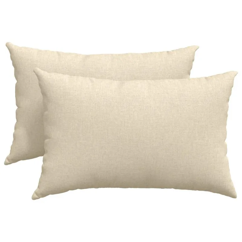 Sofa Pagalvės 2 pcs Kreminė 60 x 40 cm audinys