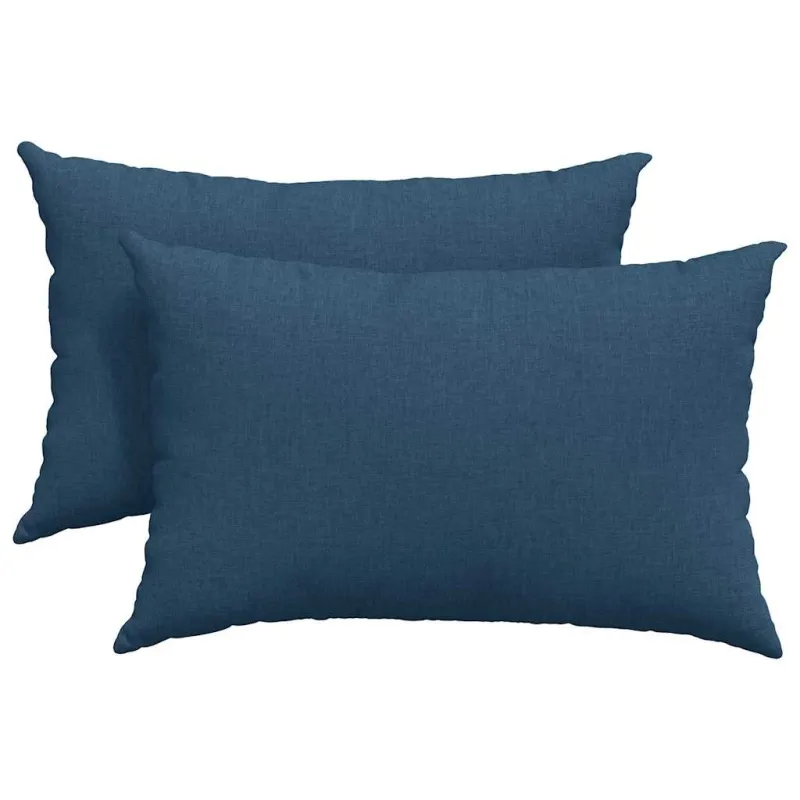 Sofa Pagalvės 2 pcs Mėlyna 60 x 40 cm audinys