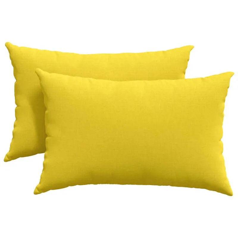 Sofa Pagalvės 2 pcs Šviesi geltona 60 x 40 cm audinys