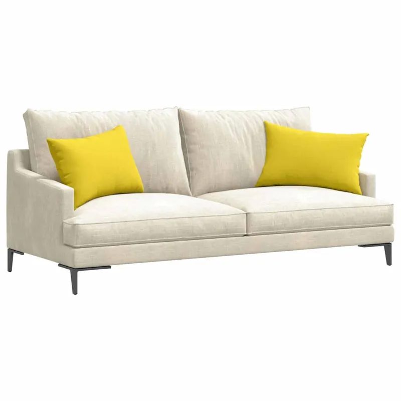 Sofa Pagalvės 2 pcs Šviesi geltona 60 x 40 cm audinys