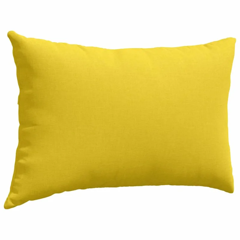 Sofa Pagalvės 2 pcs Šviesi geltona 60 x 40 cm audinys