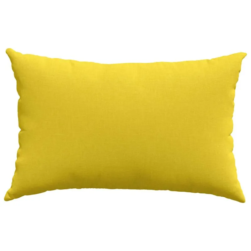 Sofa Pagalvės 2 pcs Šviesi geltona 60 x 40 cm audinys