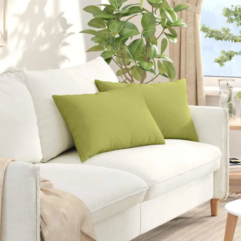 Sofa Pagalvės 2 pcs Šviesiai žalia 60 x 40 cm audinys