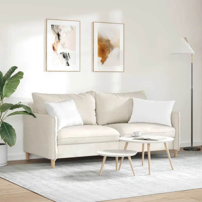 Sofa Pagalvės 2 pcs Balta 60 x 40 cm audinys
