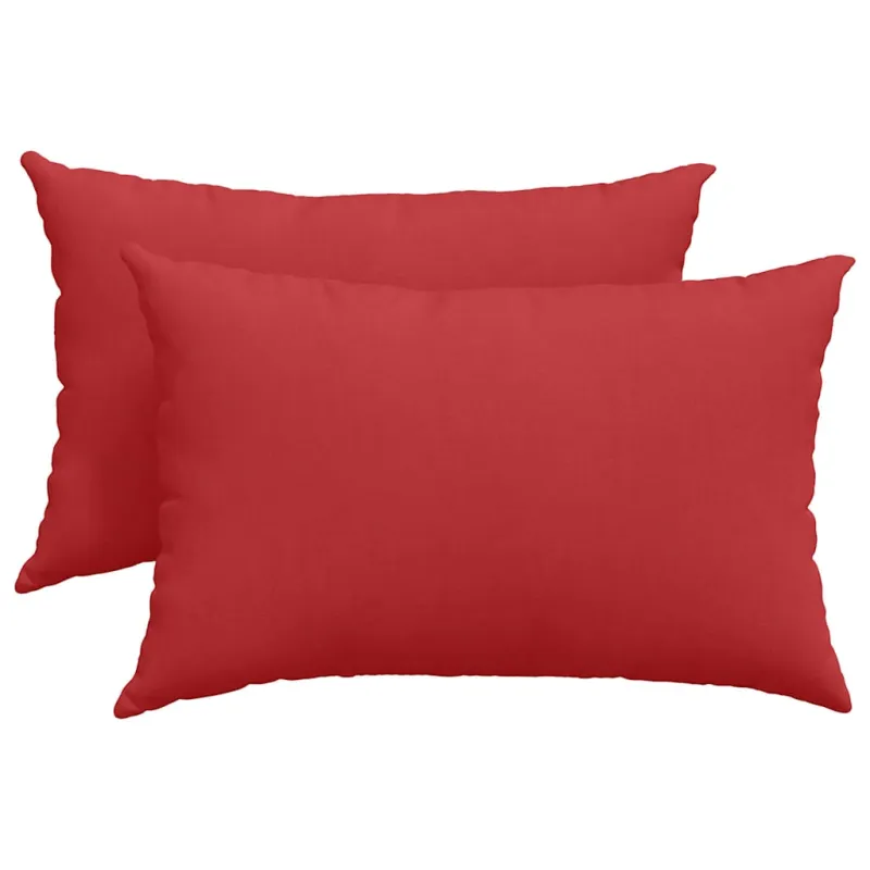 Sofa Pagalvės 2 pcs Raudona 60 x 40 cm audinys