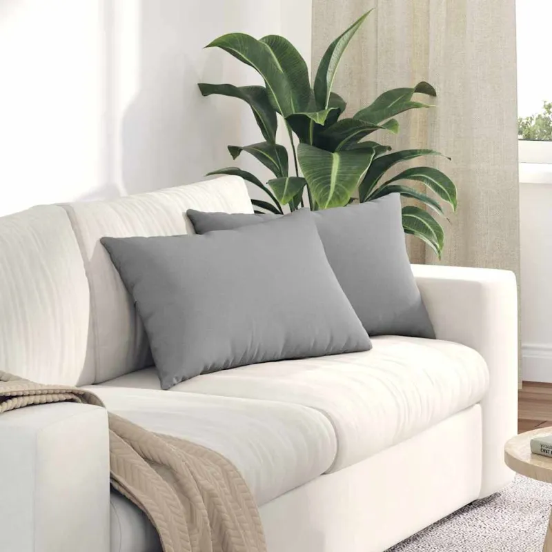 Sofa Pagalvės 2 pcs Debesų pilka 60 x 40 cm audinys