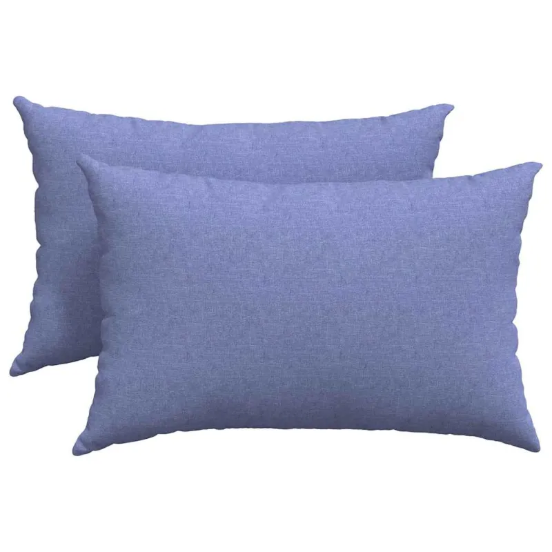 Sofa Pagalvės 2 pcs Džinsinės mėlynos 60 x 40 cm audinys