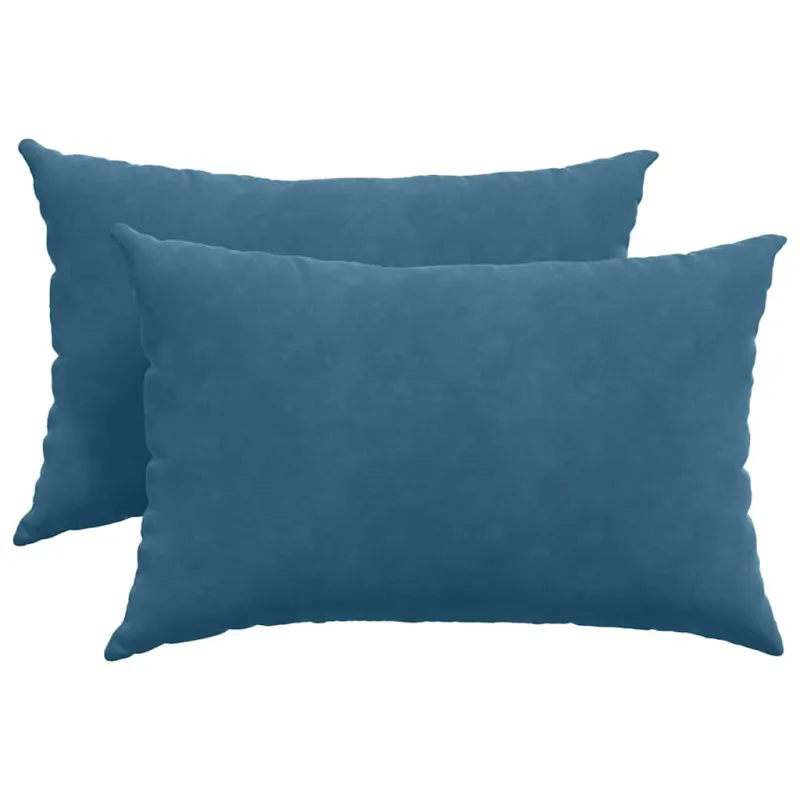 Sofa Pagalvės 2 pcs Mėlyna 60 x 40 cm Kordūrinis audinys