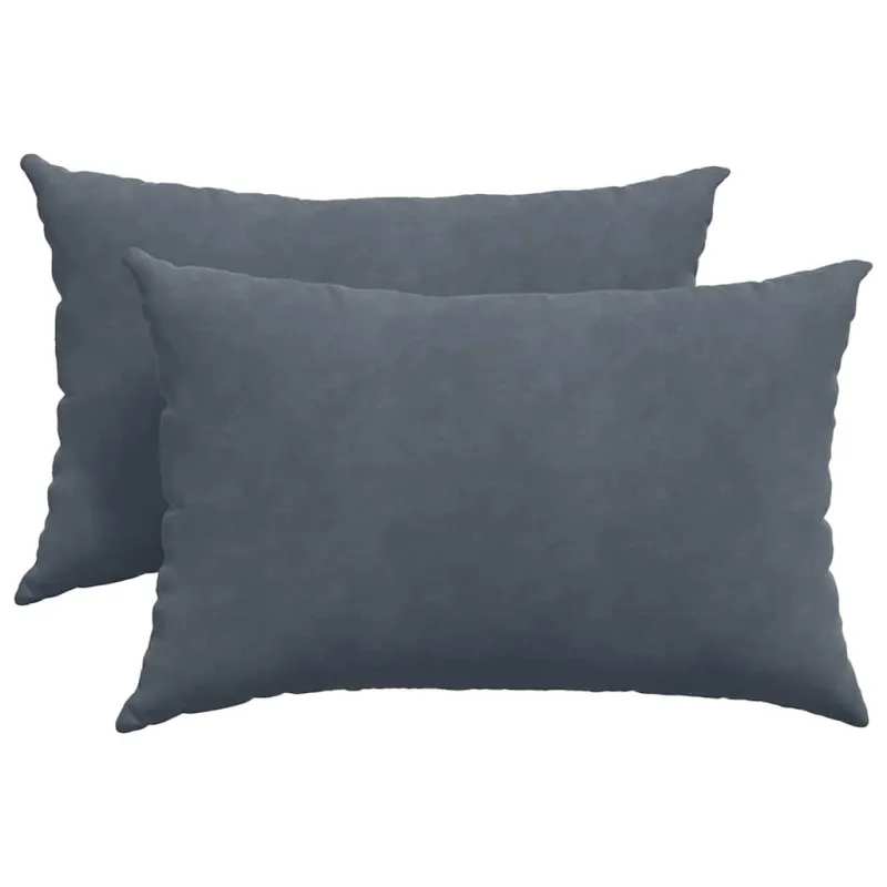 Sofa Pagalvės 2 pcs Tamsiai pilka 60 x 40 cm Kordūrinis audinys