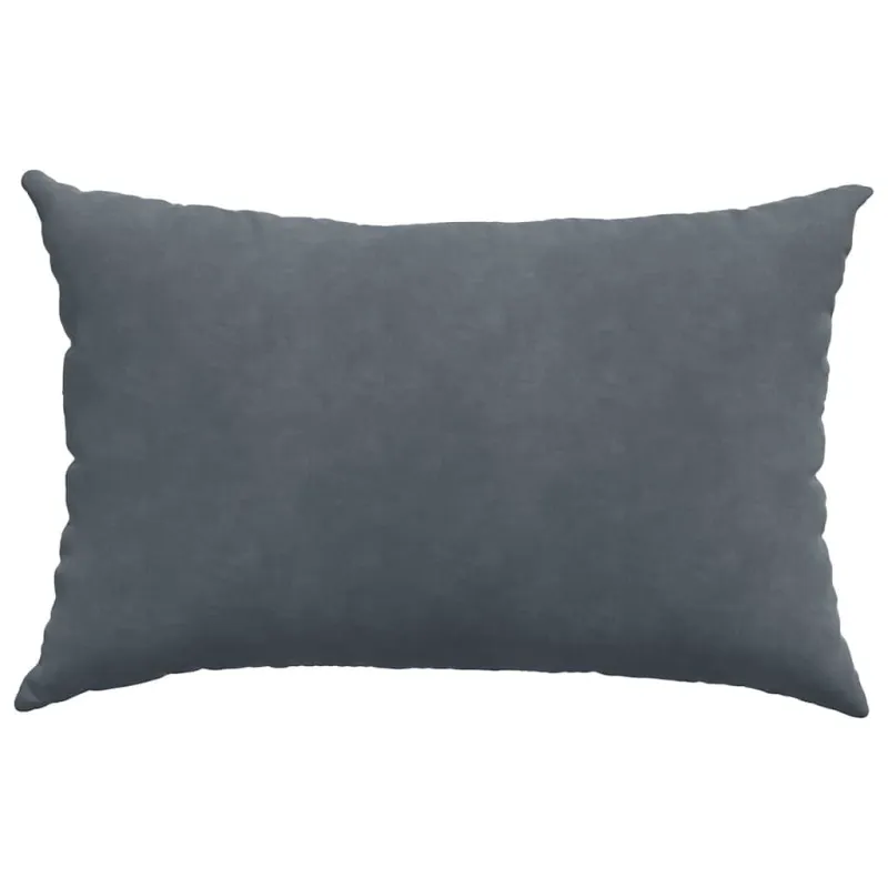 Sofa Pagalvės 2 pcs Tamsiai pilka 60 x 40 cm Kordūrinis audinys