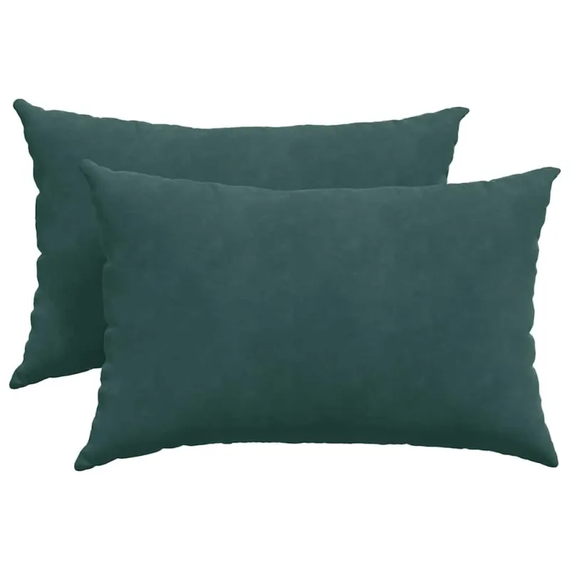 Sofa Pagalvės 2 pcs Tamsiai žalia 60 x 40 cm Kordūrinis audinys