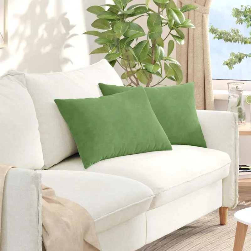 Sofa Pagalvės 2 pcs Šviesiai žalia 60 x 40 cm