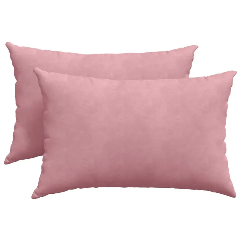 Sofa Pagalvės 2 pcs Rožinė 60 x 40 cm Kordūrinis audinys