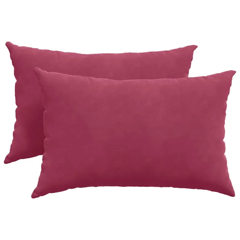 Sofa Pagalvės 2 pcs Vyno raudona 60 x 40 cm Kordūrinis audinys