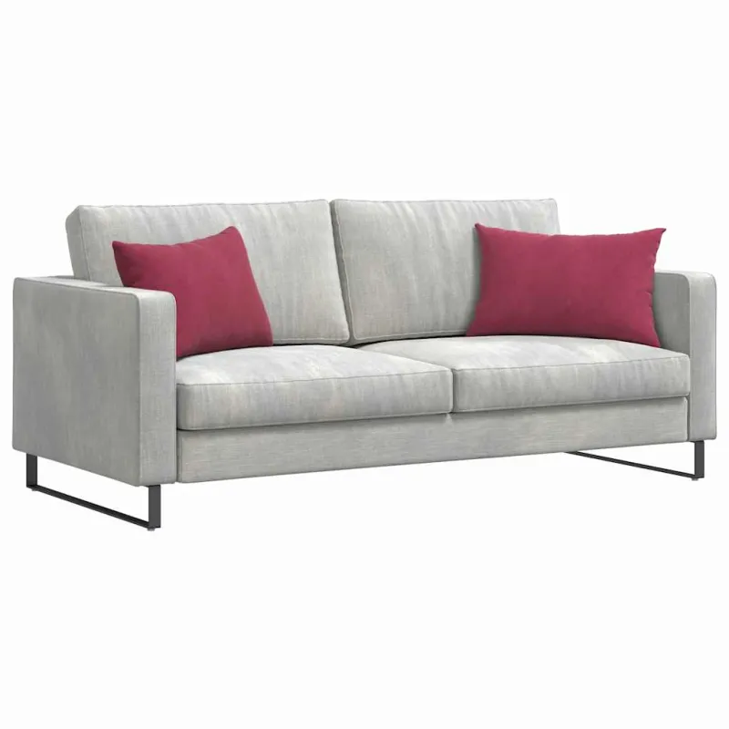 Sofa Pagalvės 2 pcs Vyno raudona 60 x 40 cm Kordūrinis audinys