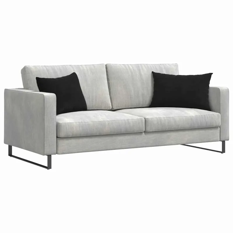 Sofa Pagalvės 2 pcs Juoda 60 x 40 cm Kordūrinis audinys