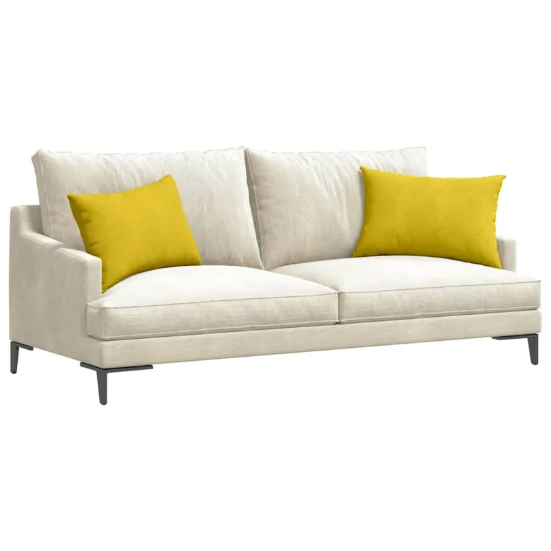 Sofa Pagalvės 2 pcs Geltona 60 x 40 cm Kordūrinis audinys
