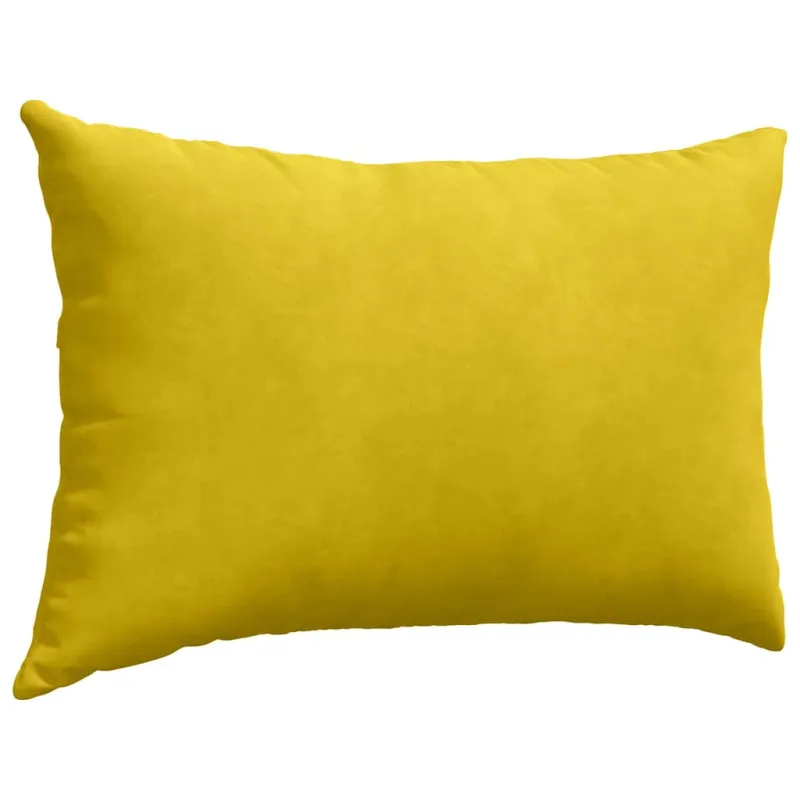 Sofa Pagalvės 2 pcs Geltona 60 x 40 cm Kordūrinis audinys