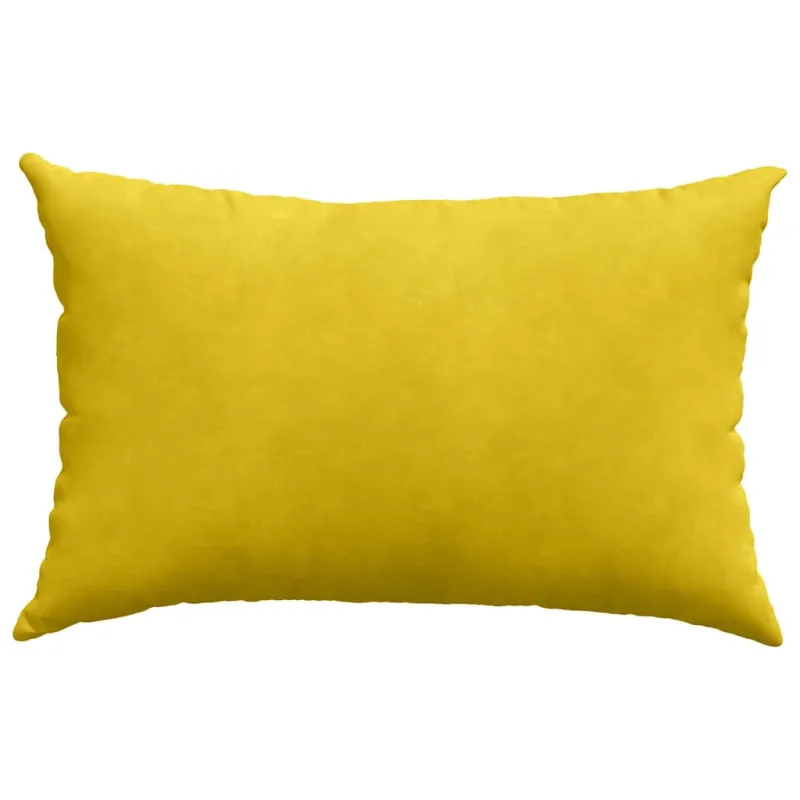 Sofa Pagalvės 2 pcs Geltona 60 x 40 cm Kordūrinis audinys