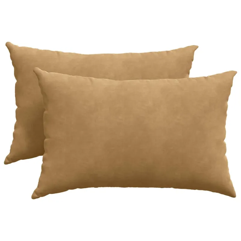Sofa Pagalvės 2 pcs Ruda 60 x 40 cm Kordūrinis audinys